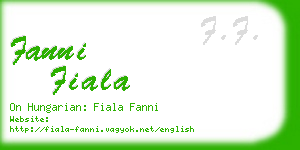 fanni fiala business card